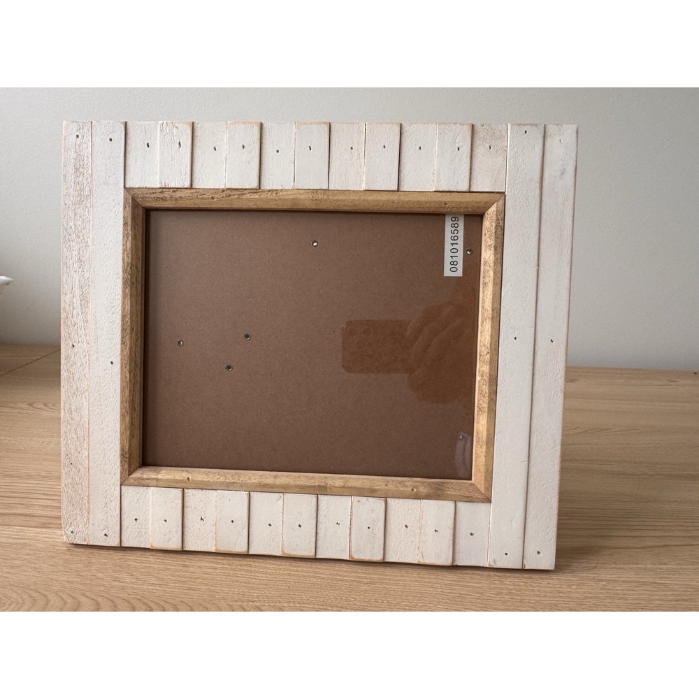 Rustic Whitewashed Wood 12x14OD Picture Frame Farmhouse Coastal Wall Tabletop - Picture 3 of 16